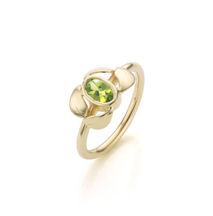 Leaf Elegance met peridot