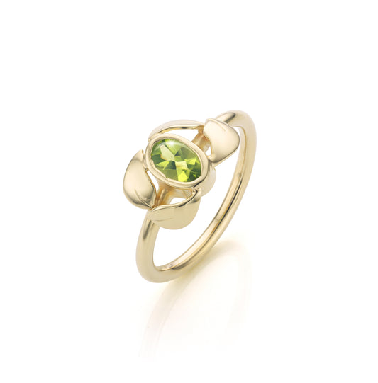 Leaf Elegance met peridot