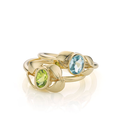 Leaf Elegance met peridot
